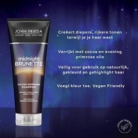 John Frieda Midnight Brunette Shampooing pour cheveux ternes et brunes 250 ml