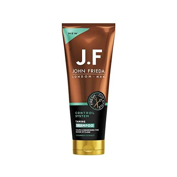 John Frieda Man JF Man Control System Shampooing pour cheveux épais et indisciplinés 250 ml