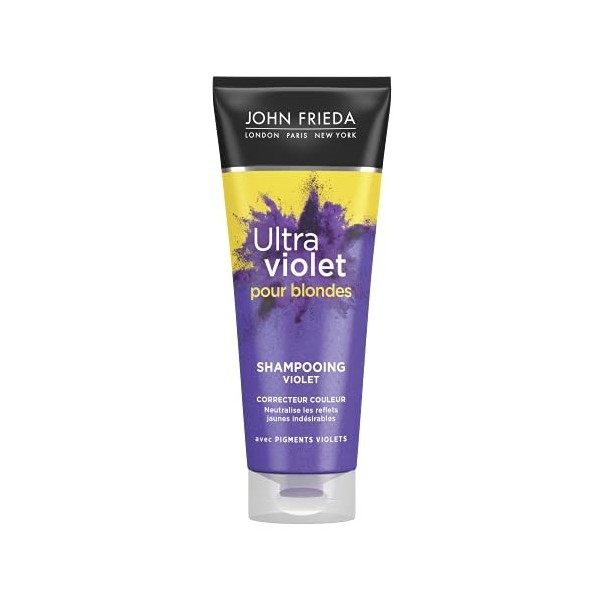 JOHN FRIEDA Ultra Violet pour Blondes Shampooing Correcteur Couleur - lot de 4x250ml