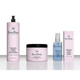 Gamme shampoing masque serum ROSE BAIE Keratine et figue de barbarie