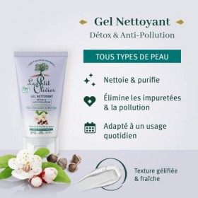 LE PETIT OLIVIER - Gel Nettoyant Détox & Anti-Pollution - Fleur DAmandier & Moringa - Nettoie & Purifie - Tous Types De Peau