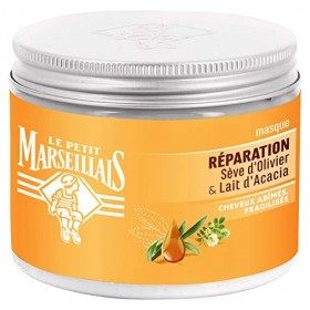 Le Petit Marseillais Masque Réparation Intense Sève Olivier et Lait Acacia 300 ml Lot de 2
