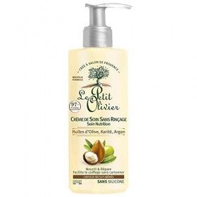 LE PETIT OLIVIER - Crème De Soin Sans Rinçage Huiles DOlive Karité Argan Cheveux Secs Et Abimés 200Ml - Lot De 3 