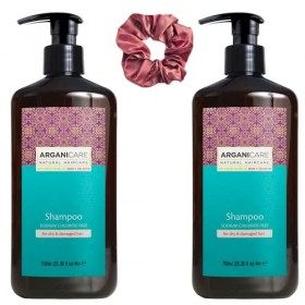 Arganicare - Mon Duo Argan - Lot De 2 Shampoing 750 ml +1 Chouchou De Couleur Aléatoire Offert