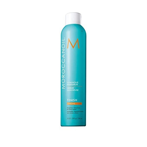 Moroccanoil Spray pour cheveux Luminous Strong, 330 ml & Shampooing Extra Volume, 250 ml