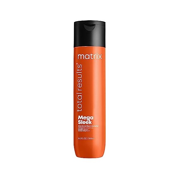 Matrix, Shampoing pour Cheveux Indisciplinés, Anti-frisottis & Hydrate, Mega Sleek, 300ml