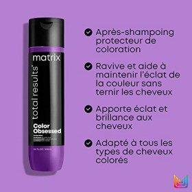 Matrix, Après-Shampoing Protecteur de Couleur pour Cheveux Colorés, Brillance & Hydratation, Color Obsessed, 300ml