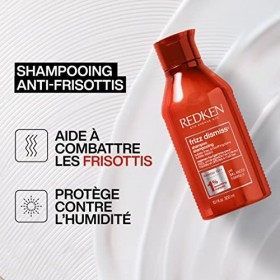 Redken, Shampoing Anti-Frisottis pour Cheveux Rebelles & Indisciplinés, Protection contre lHumidité, Frizz Dismiss, 300 ml