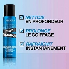 Redken, Shampoing Sec Purifiant, Lutte contre lexcès de Sébum, Enrichi en Protéines, Dry Shampoo, 150ml