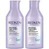 Redken |Shampoing & Après-Shampoing Éclat pour Cheveux Blonds Ternes, Enrichi à la Vitamine C, Blondage High Bright, 2x 300 m