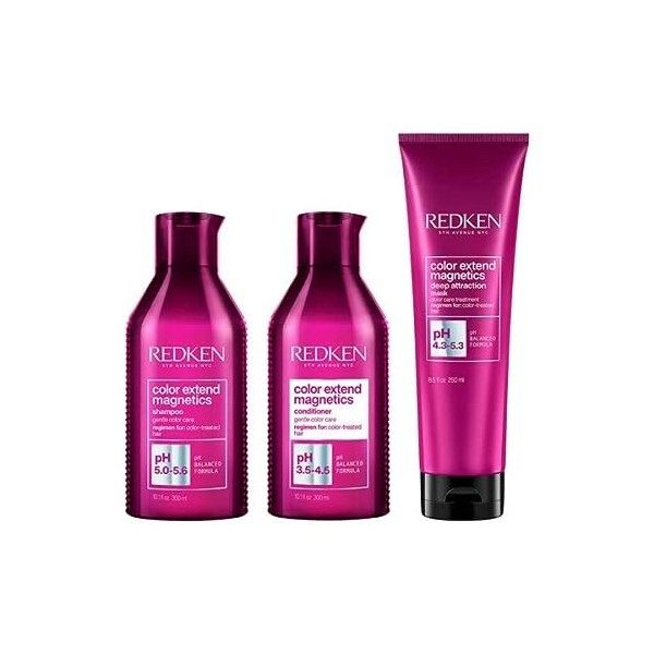 Redken Color Extend Magnetics Shampooing 300 ml, après-shampoing 300 ml et masque profond 250 ml