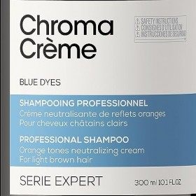 LOréal Professionnel, Shampoing Neutralisant pour Cheveux Bruns Clairs à Bruns, Anti-Reflets Oranges, Formule Soin, Chroma C