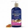 Shampoing pour cheveux à largan marocain 300 ml - Sans SLS/paraben - Avec huile dargan, protéines de soie, huile damande, 