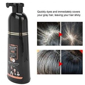 Shampooing Colorant pour Cheveux, Shampooing Colorant pour Cheveux à Lhuile Dargan au Collagène pour Couvrir les Cheveux Bl