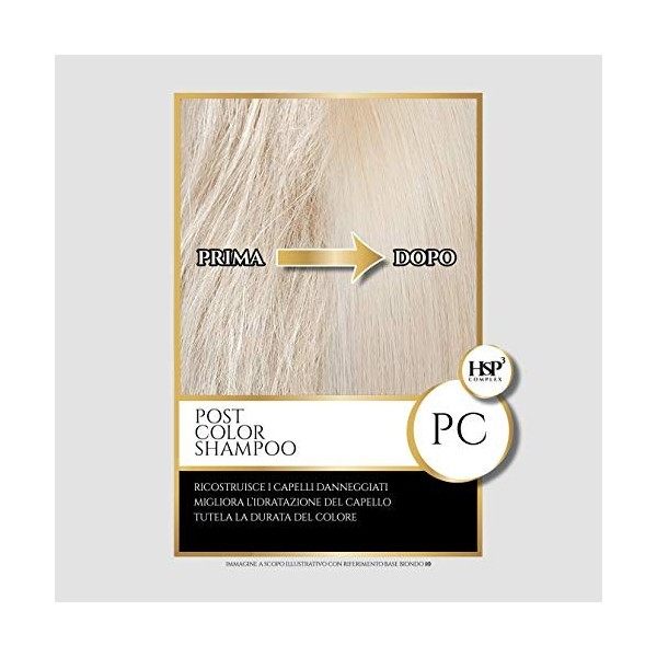 OP|BLONDE Post Color Shampooing pour cheveux éclaircis de teinture, 250 ml de produit professionnel à base dacide hyaluroniq