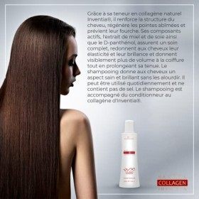 Natural Collagen Inventia Shampooing au Collagène 200ml - Collagen Shampoo Réduit la perte de cheveux, Donne aux cheveux un a
