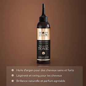 Tonique croissance Argan Deluxe – Soins capillaires – Shampooing anti-chute pour des cheveux forts et plus de volume – Shampo