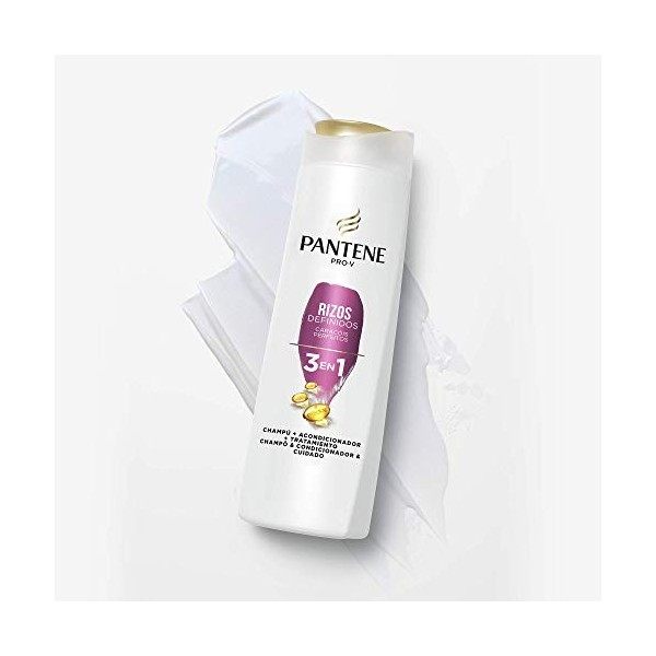 Pantene Pro-V Rizos Shampooing, après-shampooing et soin 3 en 1 pour boucles brillantes et souples, 300 ml