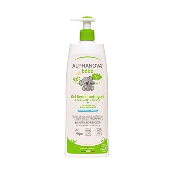 Alphanova Dermo nettoyant cheveux et corps nénuphar camomille 500ml