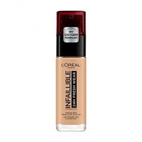 LOréal Paris - Fond de Teint Fluide Infaillible 24h Fresh Wear - Tous Types de Peaux - Teinte : Beige Doré 140 - 30 ml