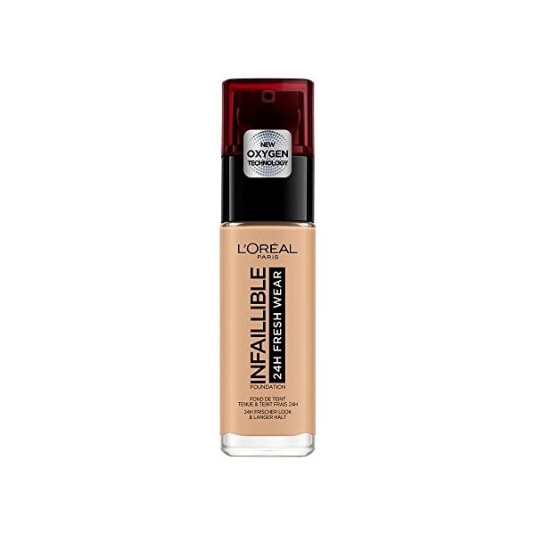 LOréal Paris - Fond de Teint Fluide Infaillible 24h Fresh Wear - Tous Types de Peaux - Teinte : Beige Doré 140 - 30 ml