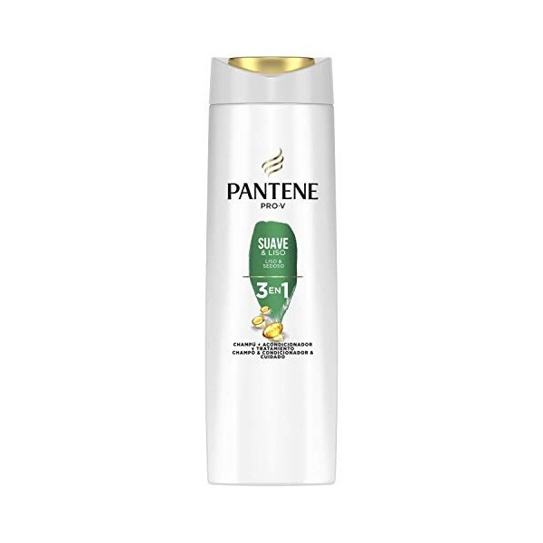 Pantene Pro-V Shampooing doux et lisse, après-shampooing et traitement 3 en 1, douceur incroyable et contrôle du développemen