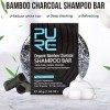 Barre de shampoing au savon pour les cheveux | Barre de shampoing naturel au charbon de bambou,Shampoing Solide pour Cheveux 