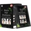 MQFORU - Teinture instantanée pour cheveux homme femme - Shampooing noir - Couleur noire - Simple à utiliser - Durée 30 jours