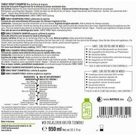 Sante Naturkosmetik Kraft Shampooing Bio Café & Arginine 500 ml - Avec distributeur de pompe, parfum fruité - Soin naturel de