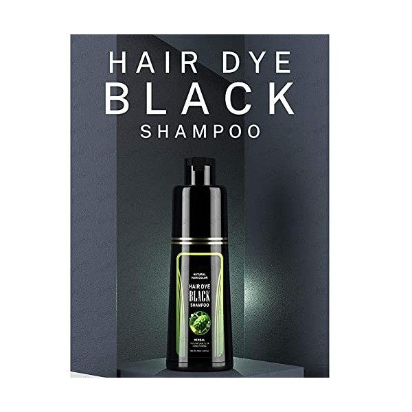 Shampooing naturel pour cheveux noirs, Shampooing Colorant pour Cheveux à Base de Plantes pour Hommes et Femmes, Dye Colorati