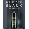 Shampooing naturel pour cheveux noirs, Shampooing Colorant pour Cheveux à Base de Plantes pour Hommes et Femmes, Dye Colorati