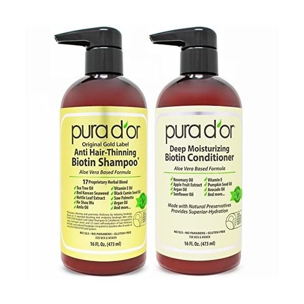 Pura dOr – Shampooing et après-shampooing Original Gold Label