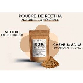 Reetha en poudre/Noix de lavage en poudre - 100g -Manelya - Schampoing sec et doux pour des cheveux brillants - Poudre ayurvé