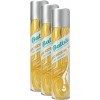 Pack de 3 shampoings secs, avec un soupçon de couleur blond brillant pour tous les types de cheveux - Batiste - 3 x 200 ml.