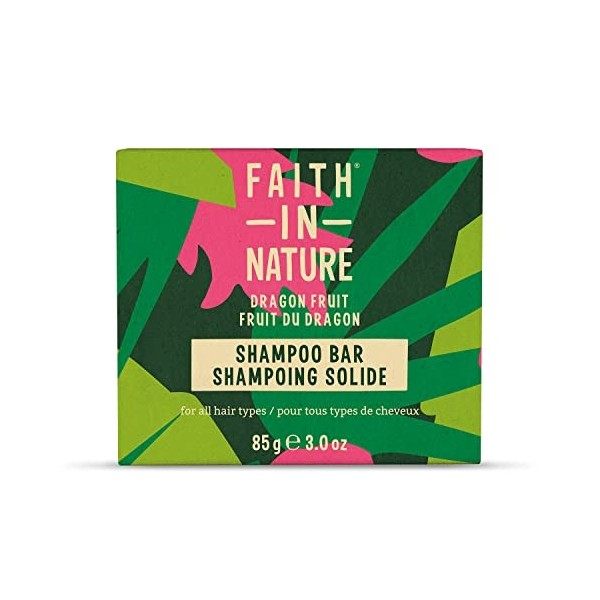 Shampooing Solide Naturel au Fruit du Dragon Faith in Nature, Revitalisant, Vegan & Cruelty Free, Sans parabènes & SLES, pour