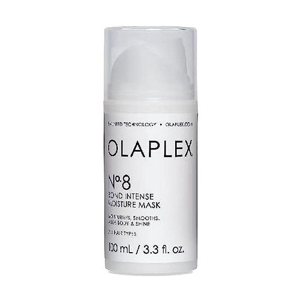 Masque hydratant intensif Olaplex No. 8 Bond, 100 millilitres, émulsion blanche/semi-visqueuse