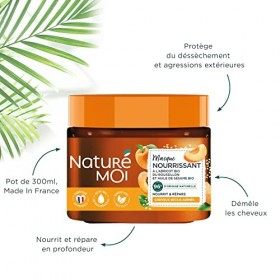 Naturé Moi - Masque Cheveux Nourrissant - Nourrit et Répare - Cheveux Secs, Abîmés - Abricot, Huile de Sésame Bio - Formule S