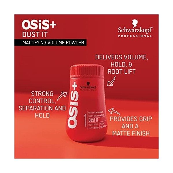 Schwarzkopf Professional Poudre Matifiante pour Cheveux OSIS+ Dust It, 10 g