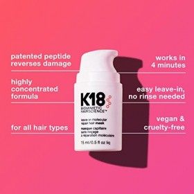 K18 Biomimetic Molecular Hair Repair Mask 15 ml LIMITED EDITION Hair Repair Mask guérit et renforce les cheveux avec de léger