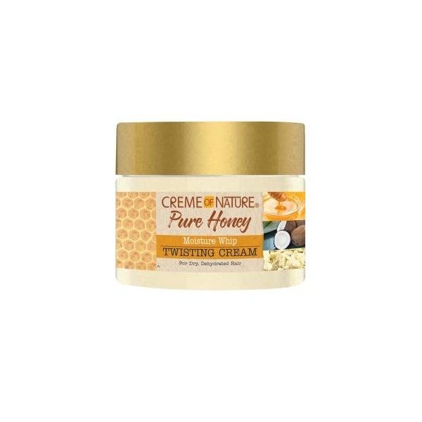 Creme of Nature, Pure Honey, Twisting Cream, Crème de Coiffage à base de noix de coco, beurre de karité et miel, Soin des Che