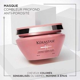 Kérastase, Chroma Absolu, Masque Combleur Anti-Porosité, Pour Cheveux Colorés Sensibilisés ou Abîmés Moyens à Épais, Masque C