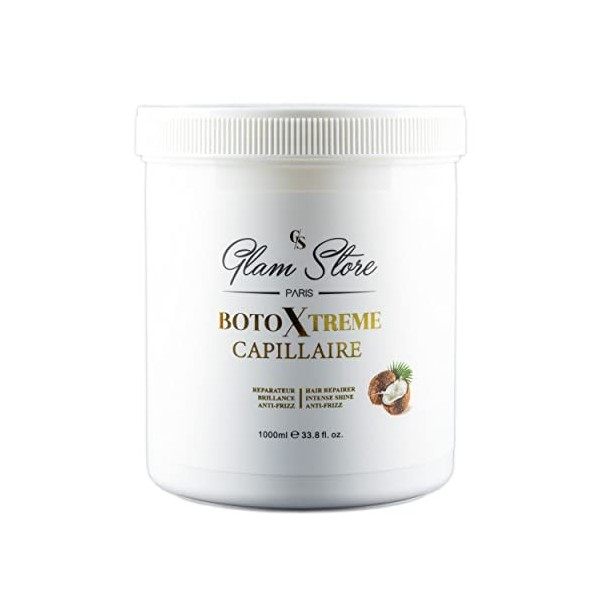 Glam Store botoxtreme masque reconstructeur capillaire - soin ultra concentré - kératine - acide hyaluronique - cheveux très 