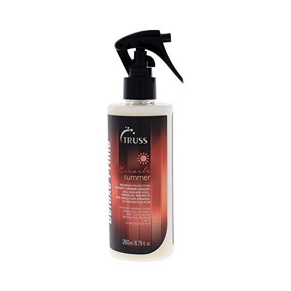 Truss Deluxe Prime Miracle Summer Spray de Protection Maximale Ajoute la Brillance/Protection UV 260 ml/8,79 fl oz