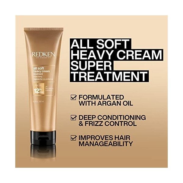 Redken All Soft Heavy Cream for Unisex 8.5 oz Cream