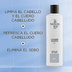 Nioxin System 1 - Shampoing chute légère des cheveux pour plus de volume - Cheveux naturel et fins 1L