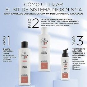 Nioxin System 4 - Shampoing chute avancée des cheveux pour plus de volume - Cheveux colorés et très fins 1L