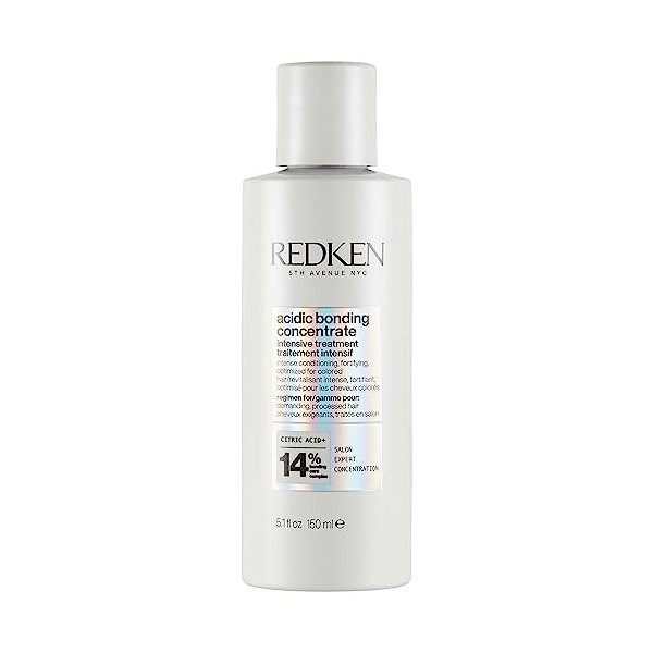 Redken, Traitement Intensif Concentré & Fortifiant pour Cheveux très Abimés, Transformation Capillaire en 10 min, Acide Citri