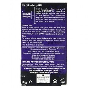 Got2B Schwarzkopf Powderful Poudre des Cheveux, 10 g