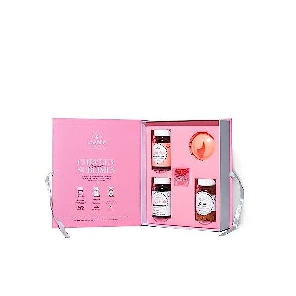 LASHILÉ BEAUTY - Coffret Cheveux Sublimes - Good hair/Good hair women/Zinc - Cure Cheveux - 3 X 60 Gummies - Fabrication Fran