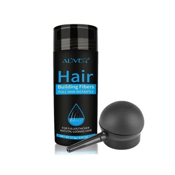 Fibres Cheveux Capillaires Densifiantes, 27.5g Fibre Daddition Dépaississement de Cheveux, Poudre de Soin de Cheveux pour F